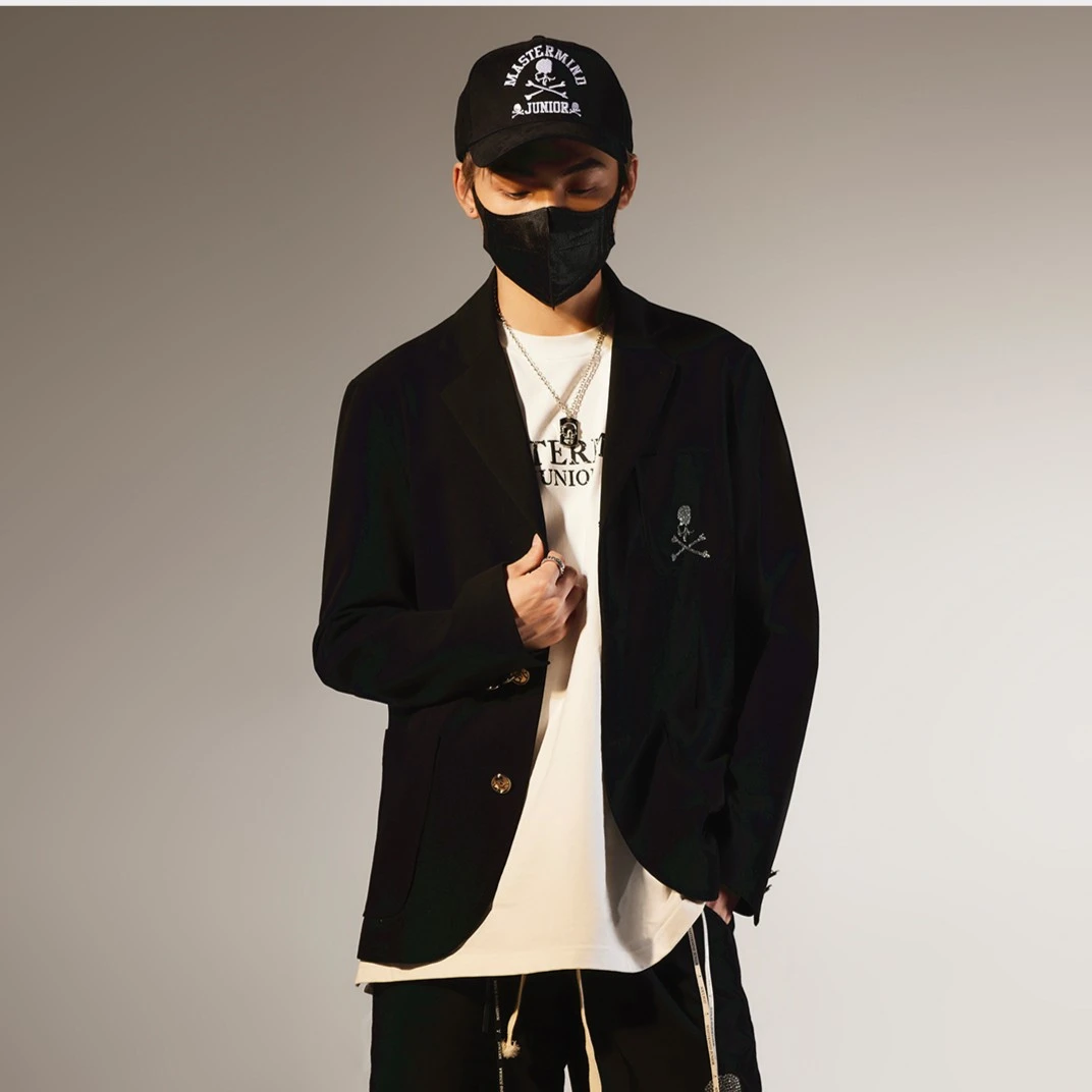 Masterndjunior西装暗黑潮牌韩版高端定制轻奢商务秋款西服外套