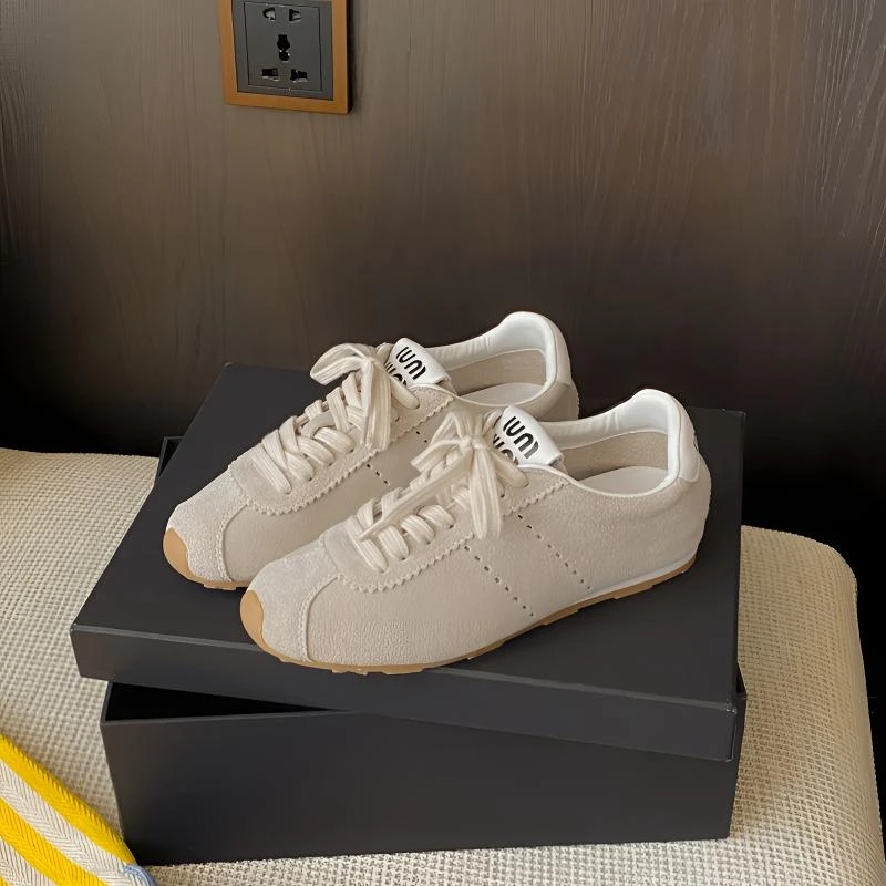 夏天真皮阿甘鞋复古德训鞋运动休闲鞋2025升级版时尚百搭平底女鞋