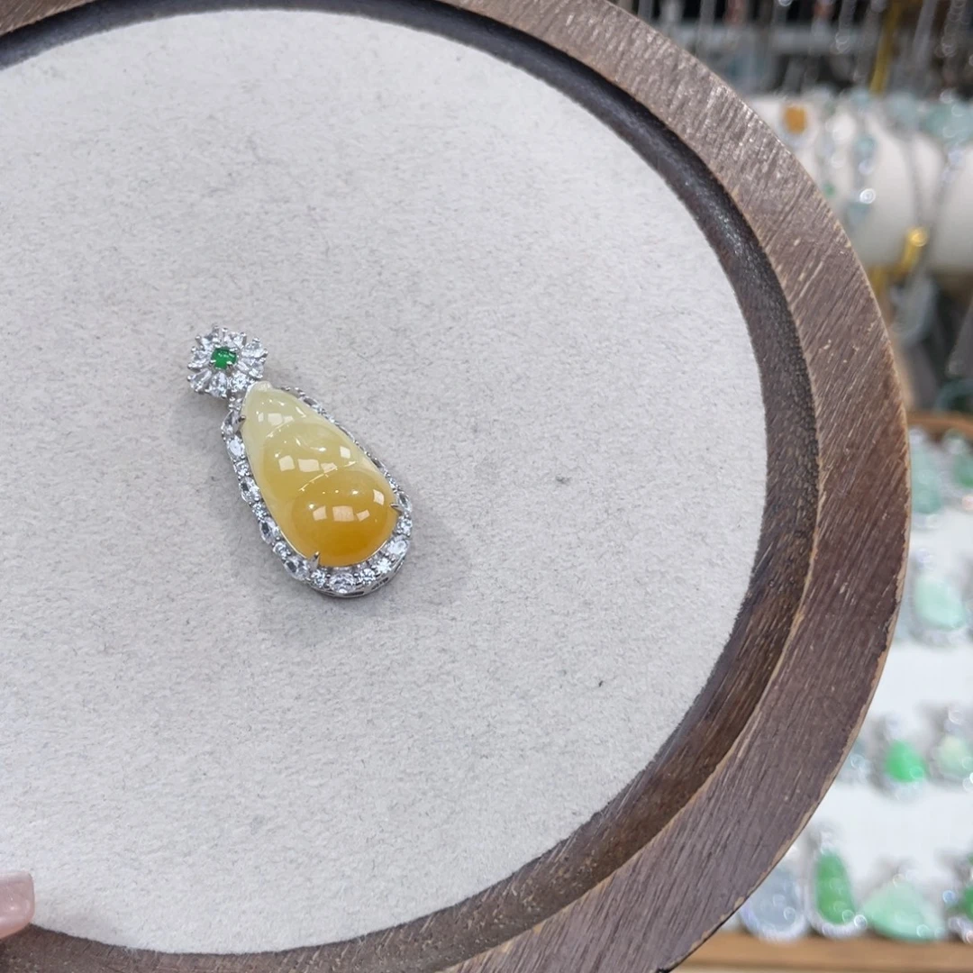 翡翠银S925镶嵌颈饰