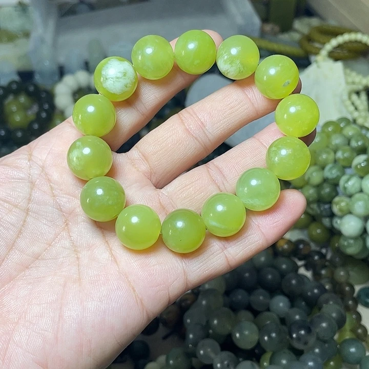 蛇纹石玉未镶嵌手链