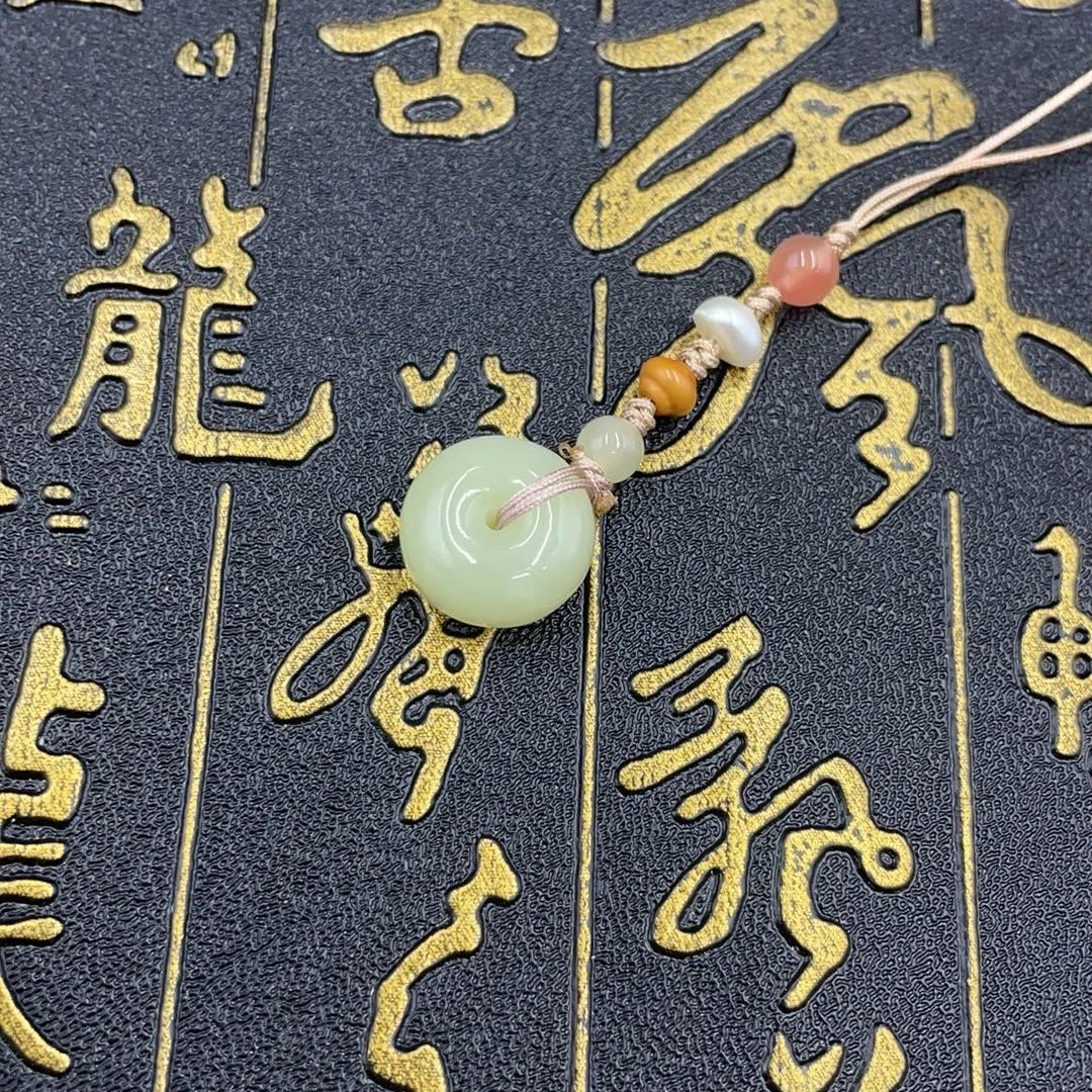 BY0709FLSF标008 北玉精选 和田玉手机链