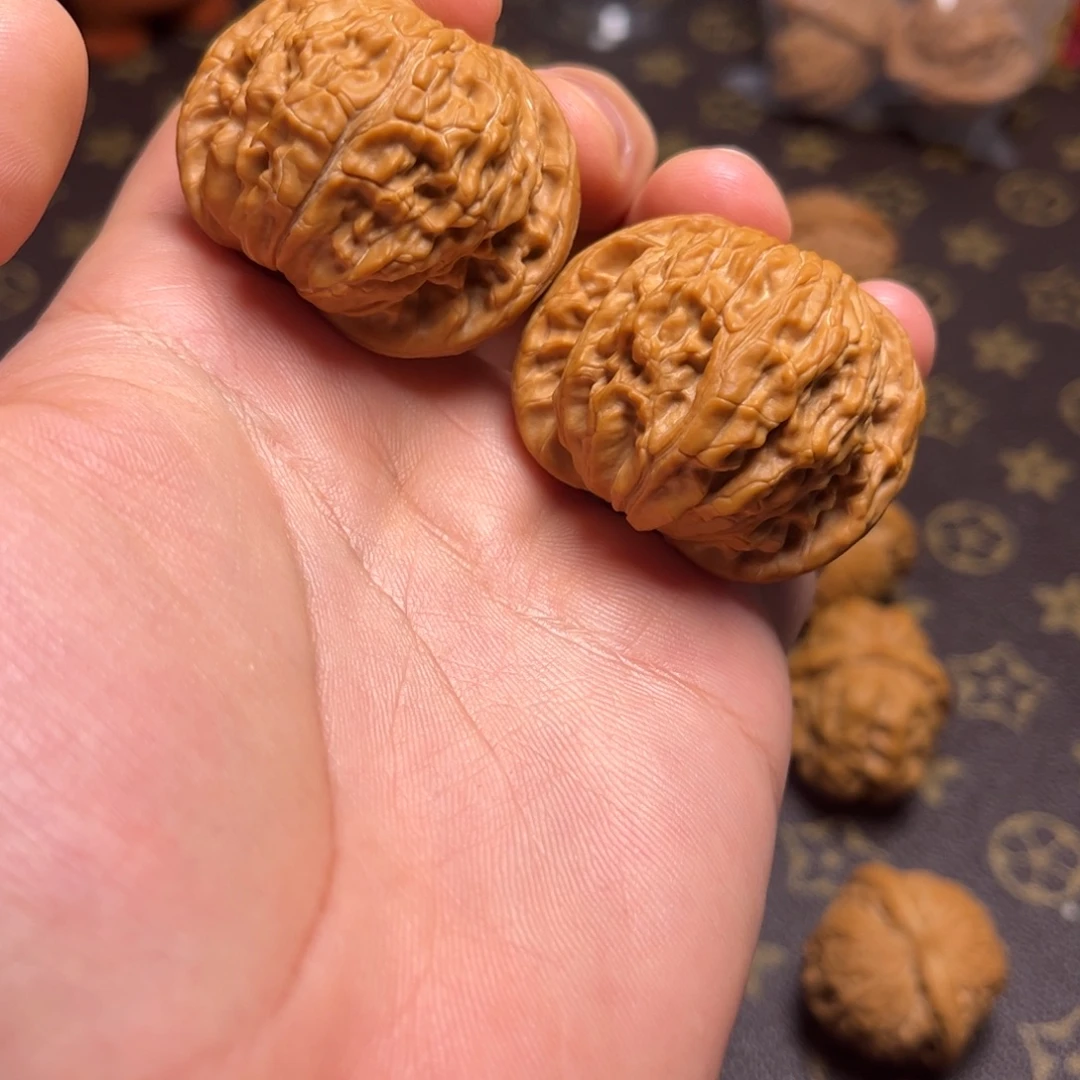 文玩核桃把件42尺磨盘全品