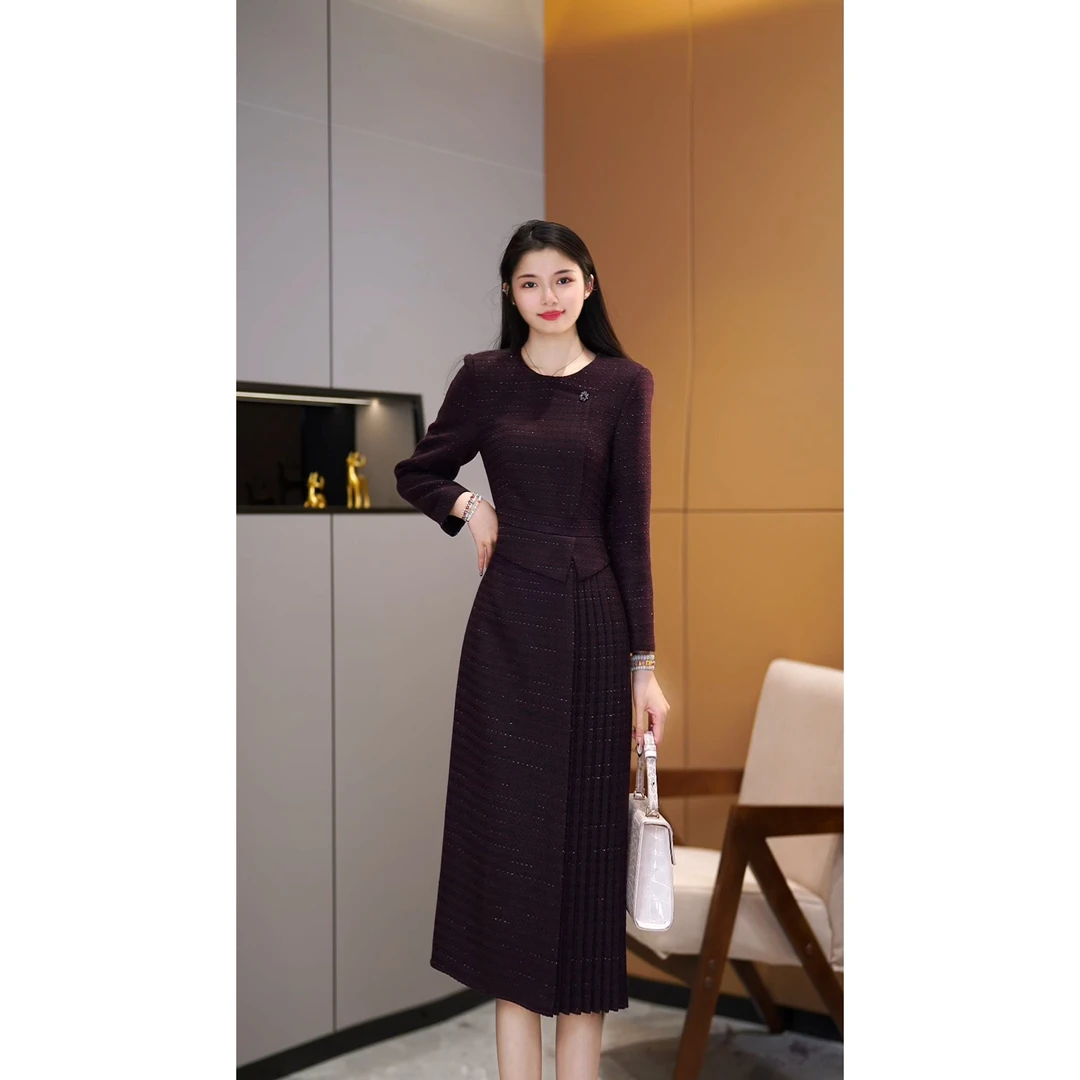 【咔尔丽丝】秋冬高端大码显瘦 65022 气质时尚百搭女装连衣裙
