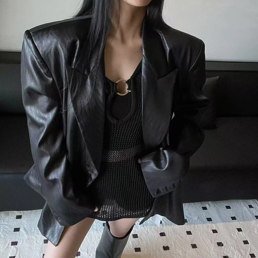 2025新款长袖时尚小众ins风宽松外套气质网红设计感韩版