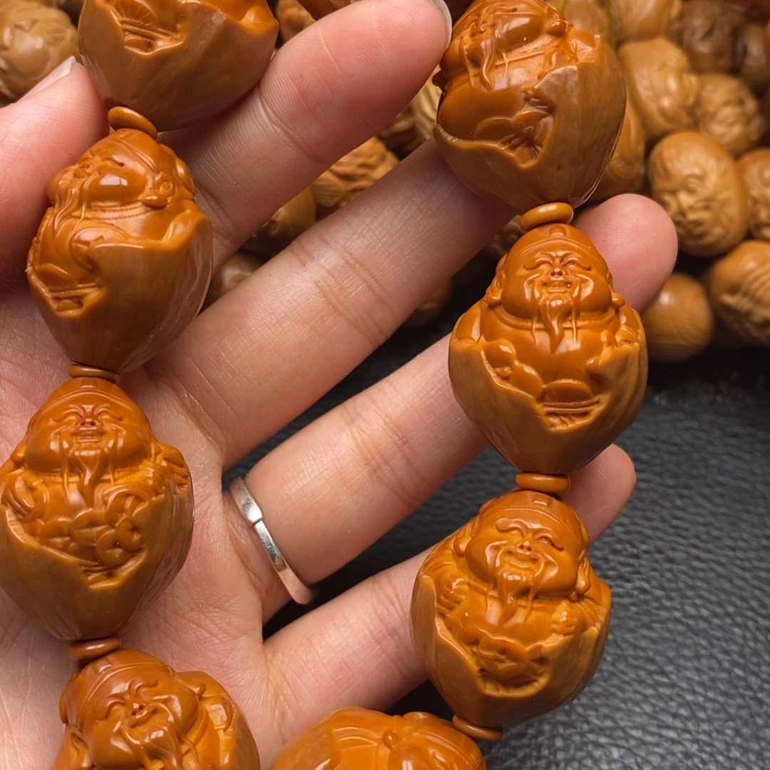 人***戏手串橄榄核包衣财神2.3