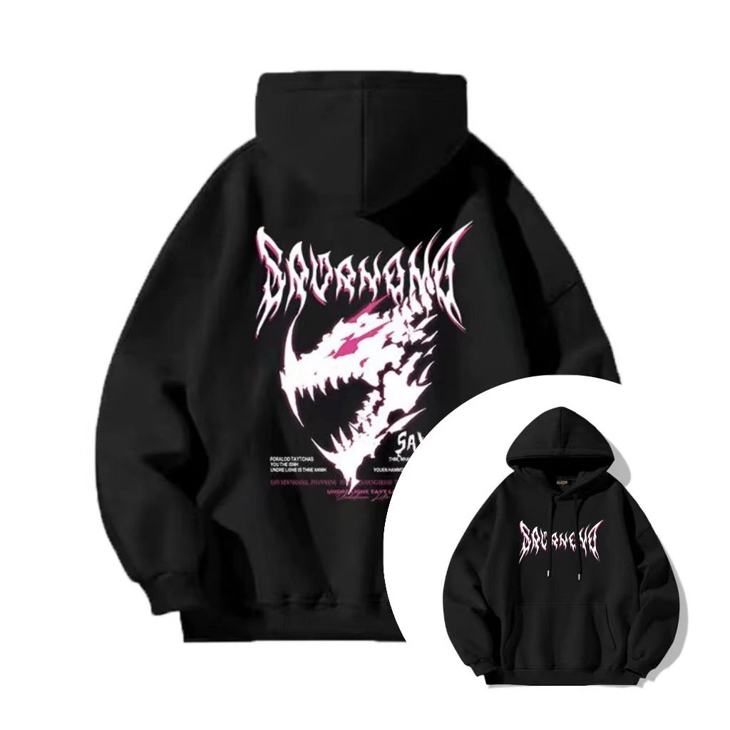 秋冬穿搭新鲜感在线潮流美式ins男女同款连帽卫衣917