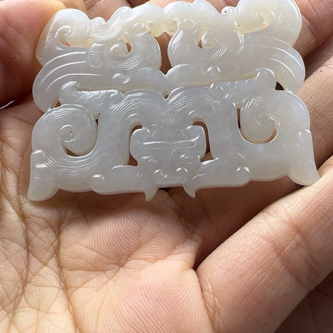 欢***福和田玉未镶嵌挂件