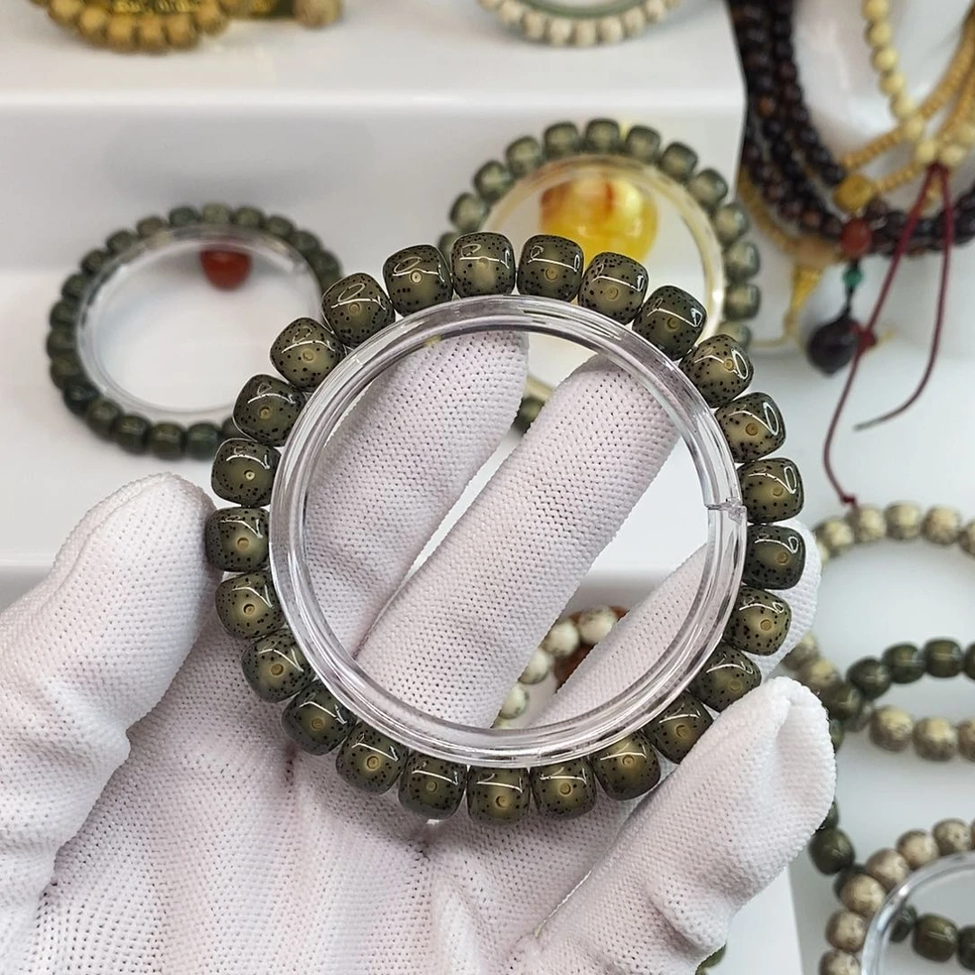 星月菩提手串卡9全玉化帝王绿m4