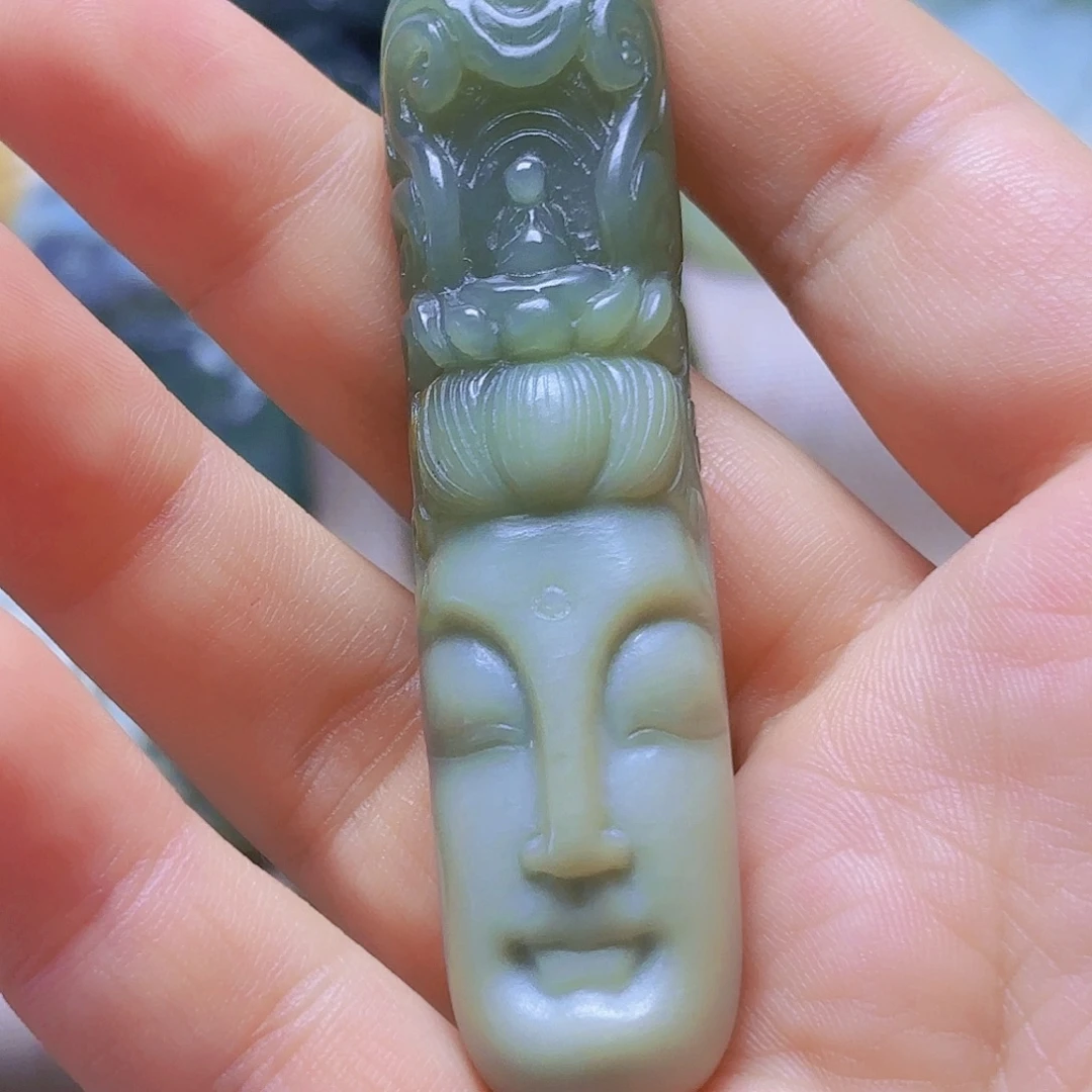 t***o岫岩河磨玉（透闪石质玉）未镶嵌挂件