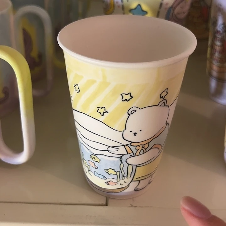 陶摆件不退不换卡通手绘