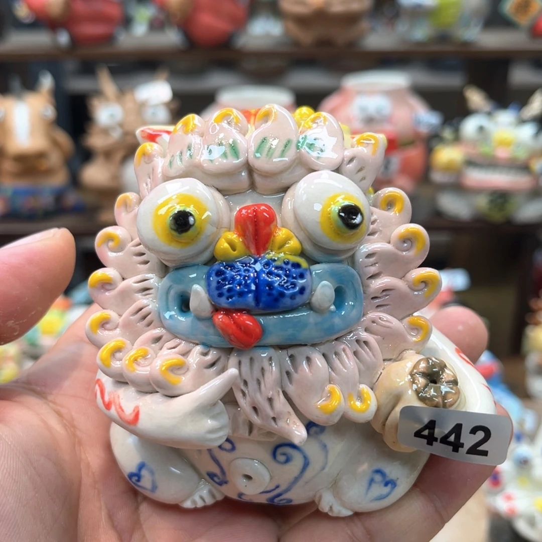 摆件直播间纯手工抽象陶瓷摆件442