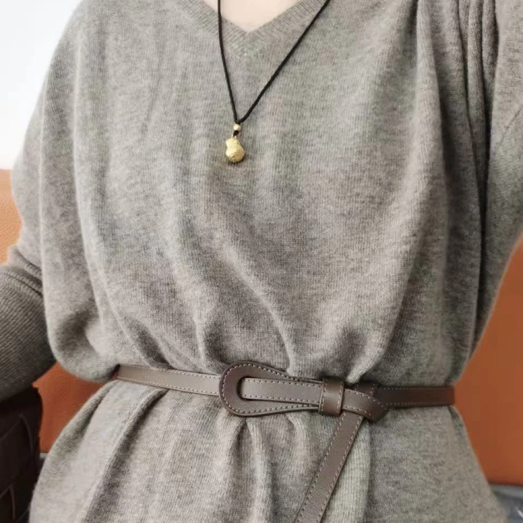 安安家小山羊绒男女同款v领