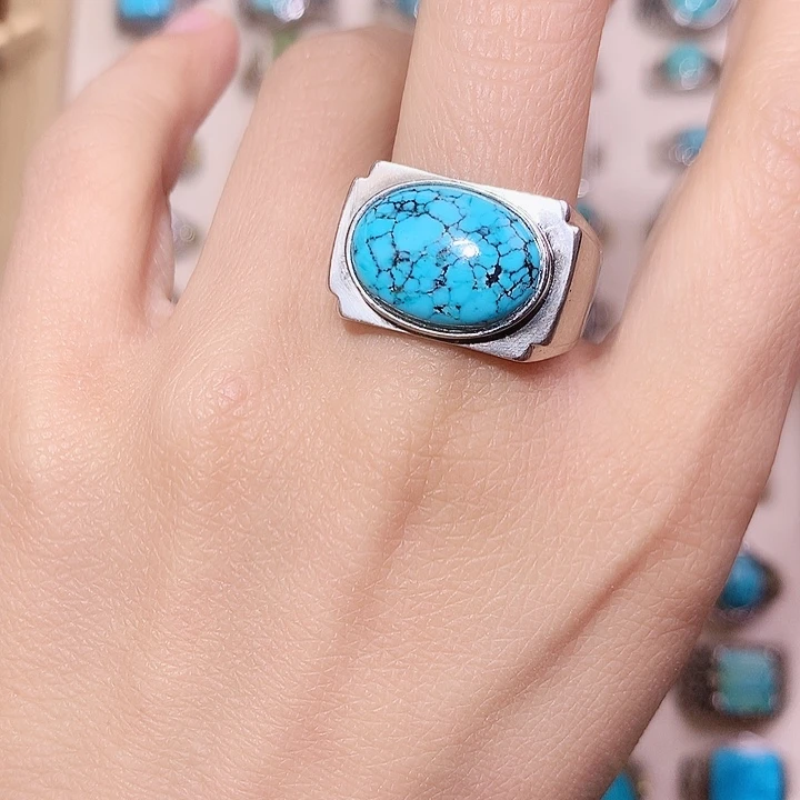 绿松石银S925镶嵌颈饰