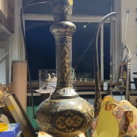 蜜安罐瓷香炉锡茶则
