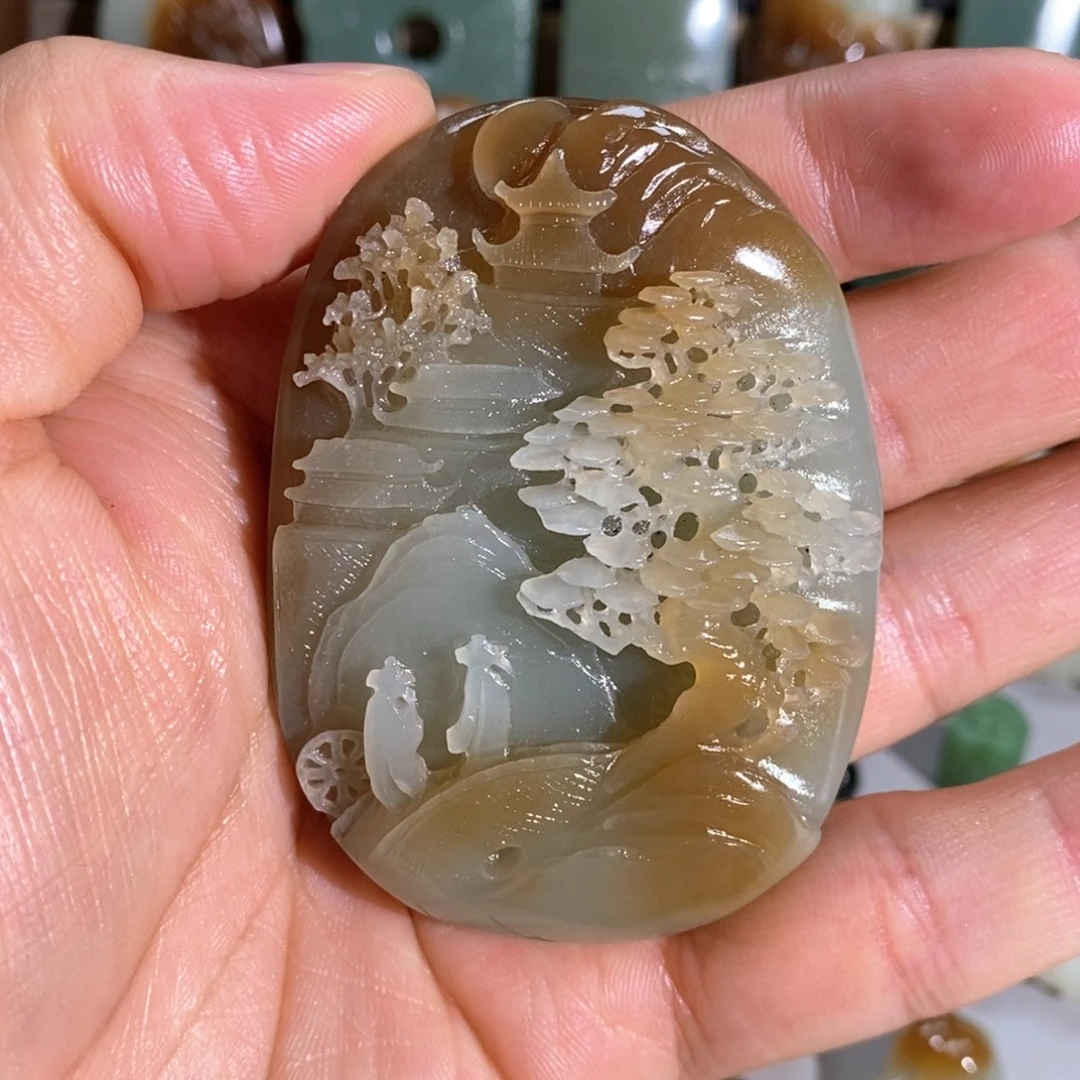 和田玉未镶嵌颈饰