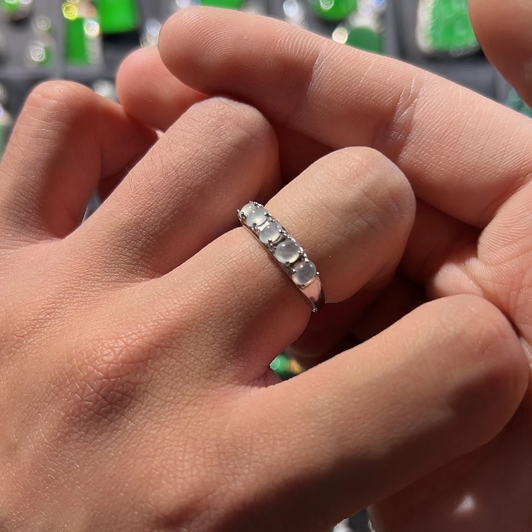 翡翠银S925镶嵌戒指