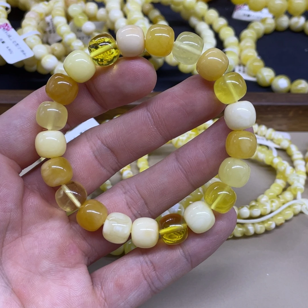 琥珀未镶嵌手链精工老型手串