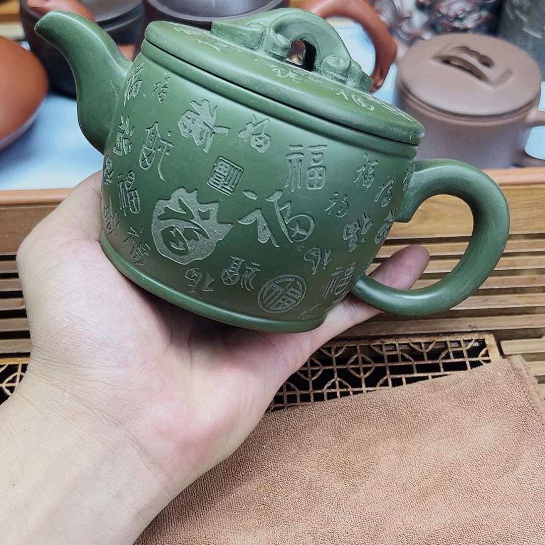 茶壶紫砂400毫升容量宜兴原矿紫砂
