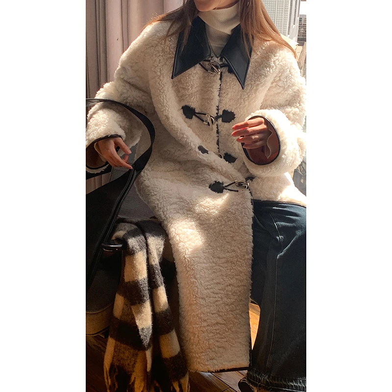 【秋秋清仓】厚小众设计冬装长款棉衣棉服毛毛外套224Y2499