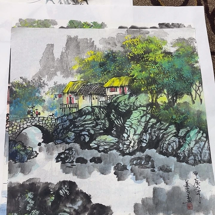 国画无****。欧运险老师作品22222