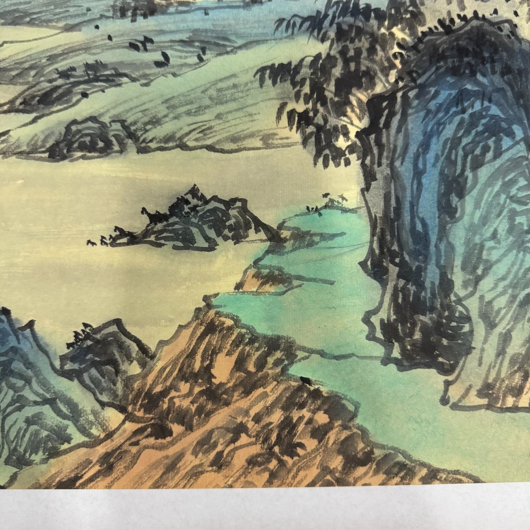 沈石田绘画0.5pc山水+书法