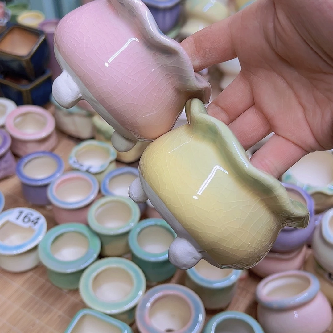 红陶陶瓷花盆当场满12包邮