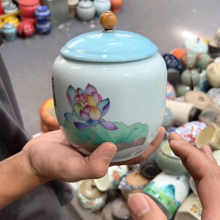 瑕疵福利品陶瓷茶叶罐不影响使用介意勿拍