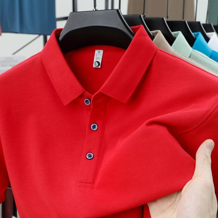 【下摆开叉】100%棉夏季男士翻领短袖polo衫商务休闲时尚透气纯棉T