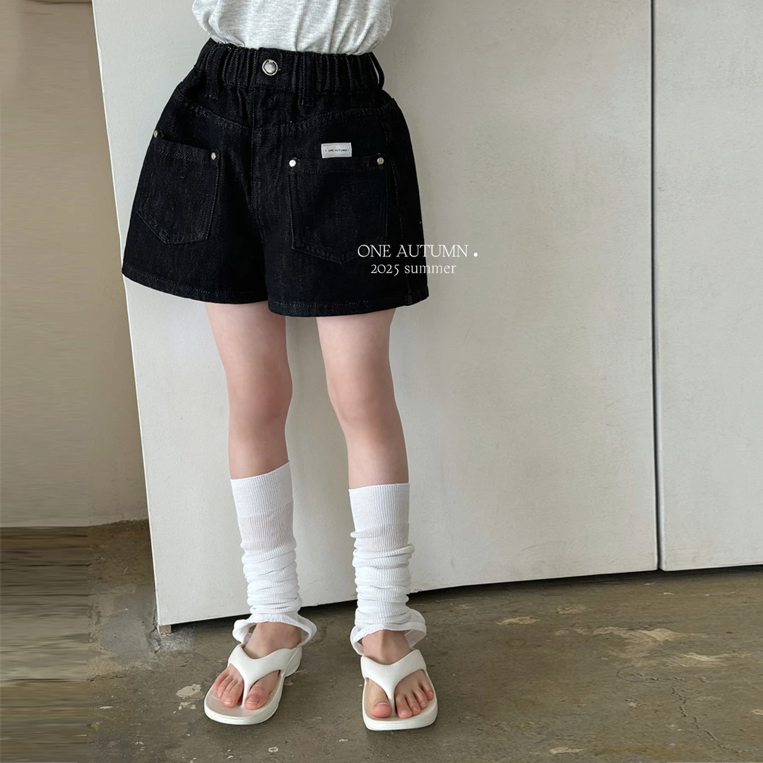 现货「壹秋.ONE AUTUMN」【黑松露】牛仔短裤女童夏薄款热裤GX698