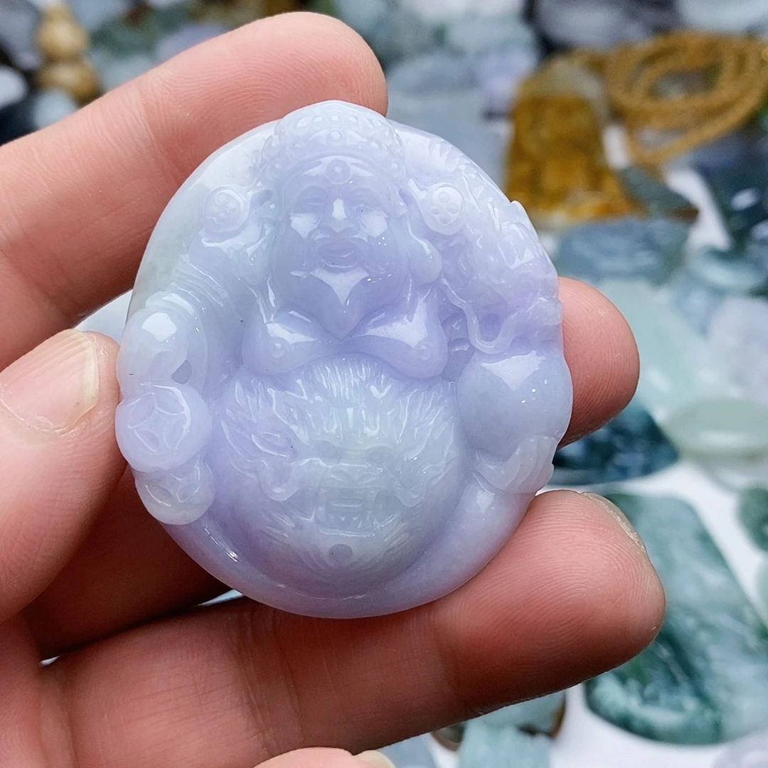 翡翠颈饰未镶嵌财神爷