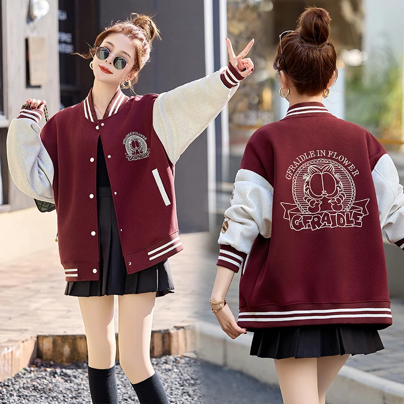 韩系休闲时尚棒球服外套女2025春季新款设计感小个子拼色短款上衣