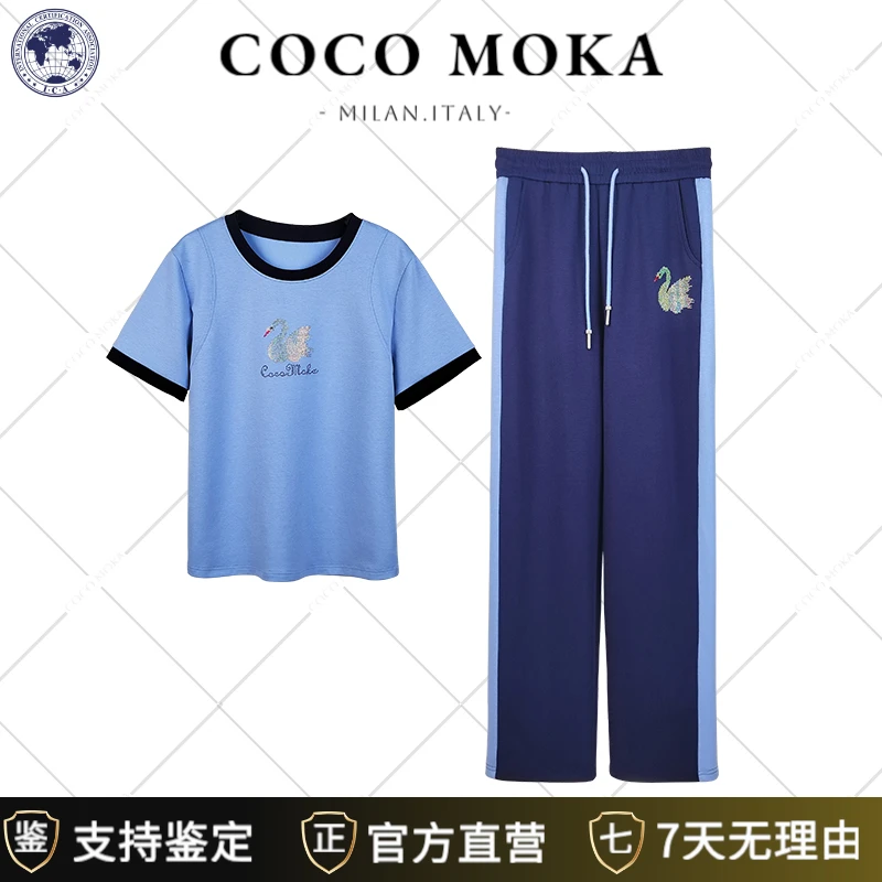 2025夏季新款短袖圆领运动休闲套装女士时尚宽松潮流【TZ5304】