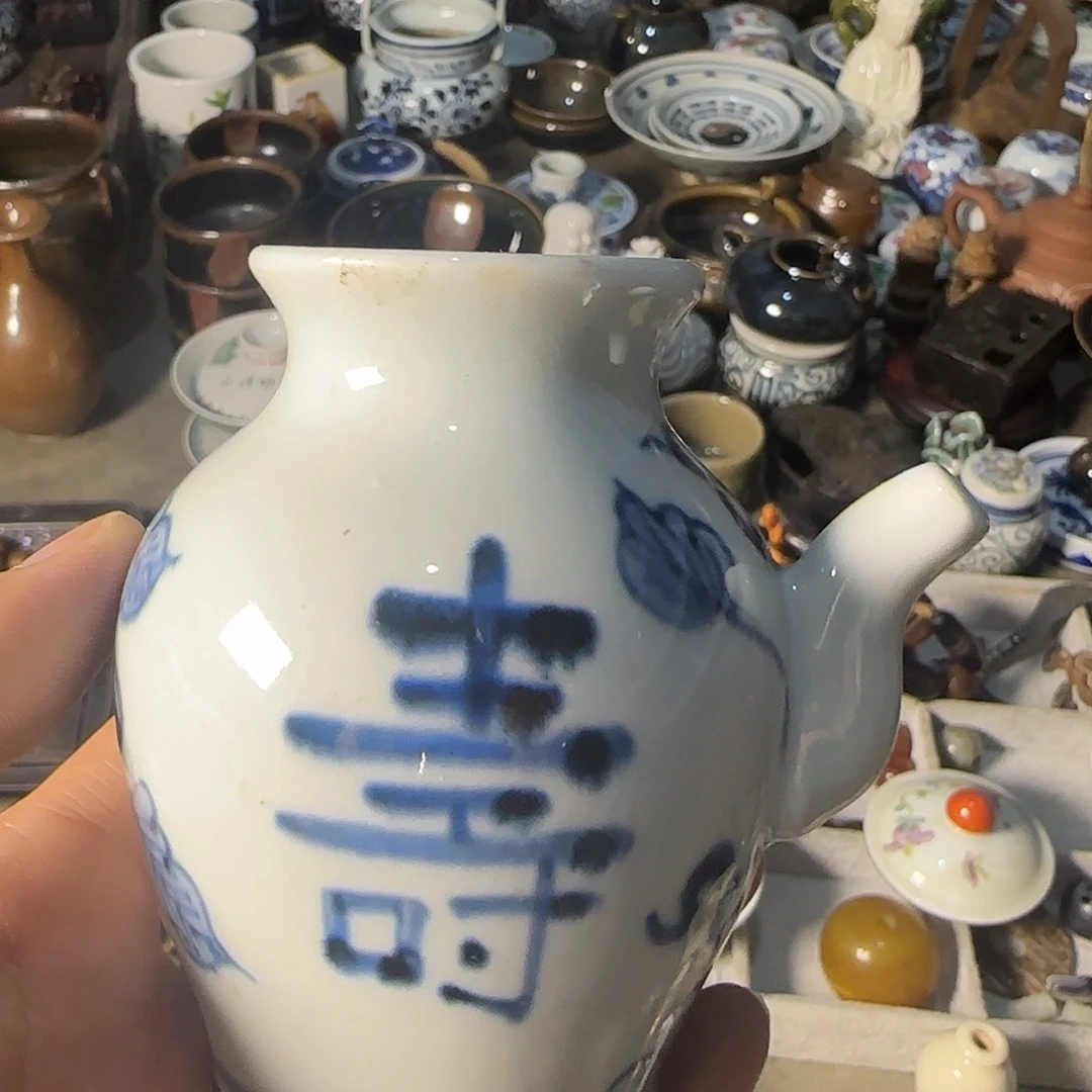 村里收的青花瓷器