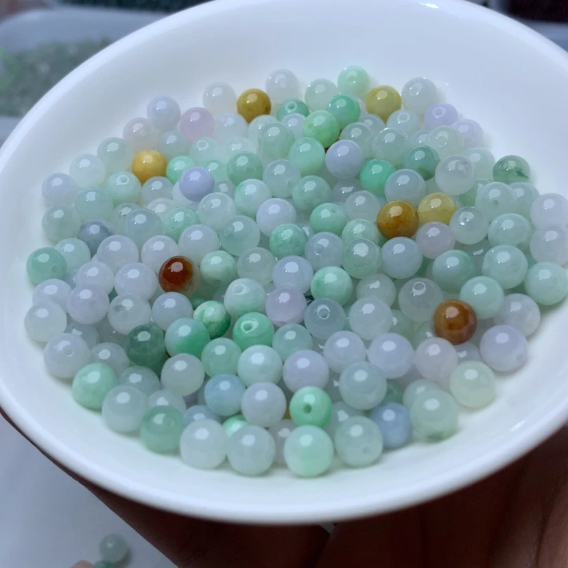 【闪购商品】未镶嵌手链翡翠卡6.2冰三彩50颗