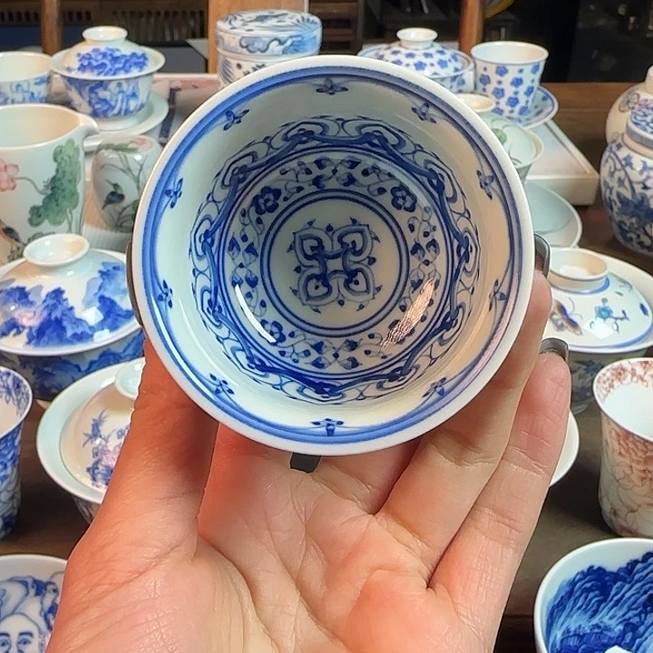 柴窑名窑口 宝相卢氏杯放漏