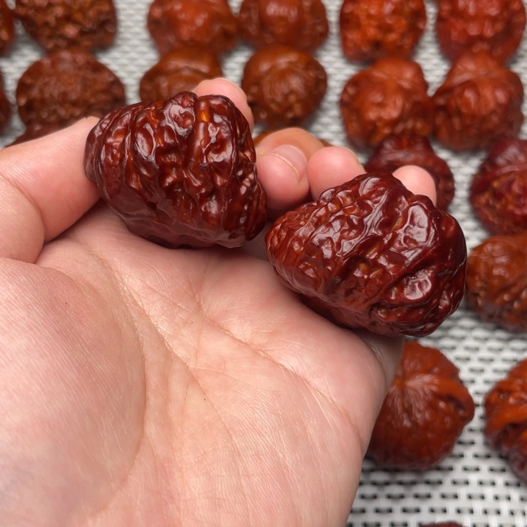 桃核吊坠文玩核桃 手把件 蛤蟆头 一帆风顺