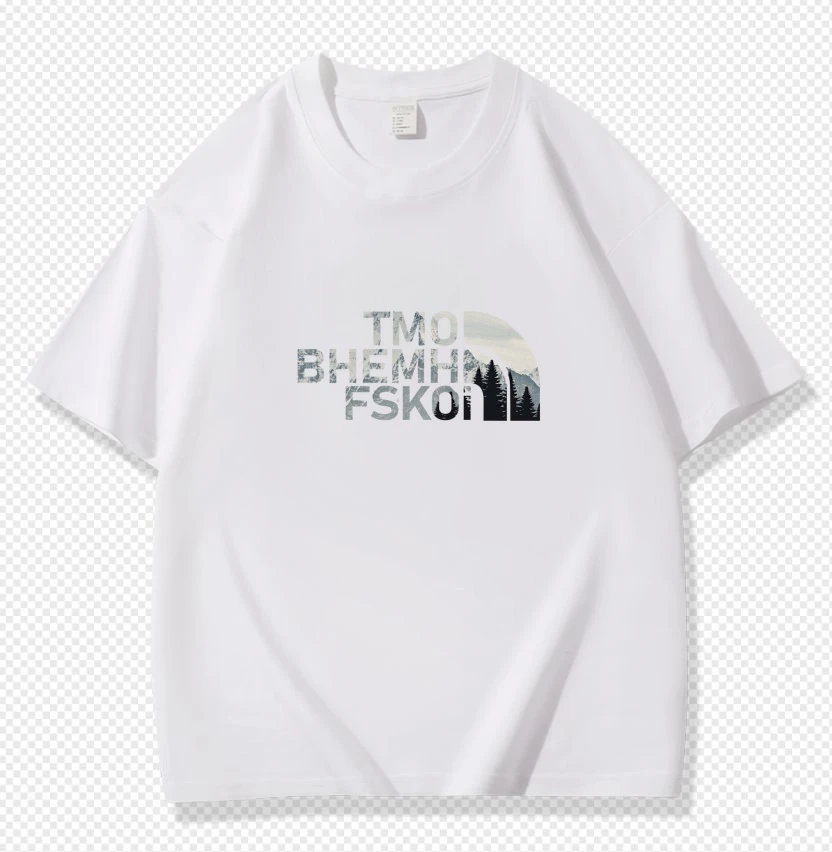 透气中性圆领宽松型休闲百搭情侣夏季运动T恤单肩时尚潮流-A04