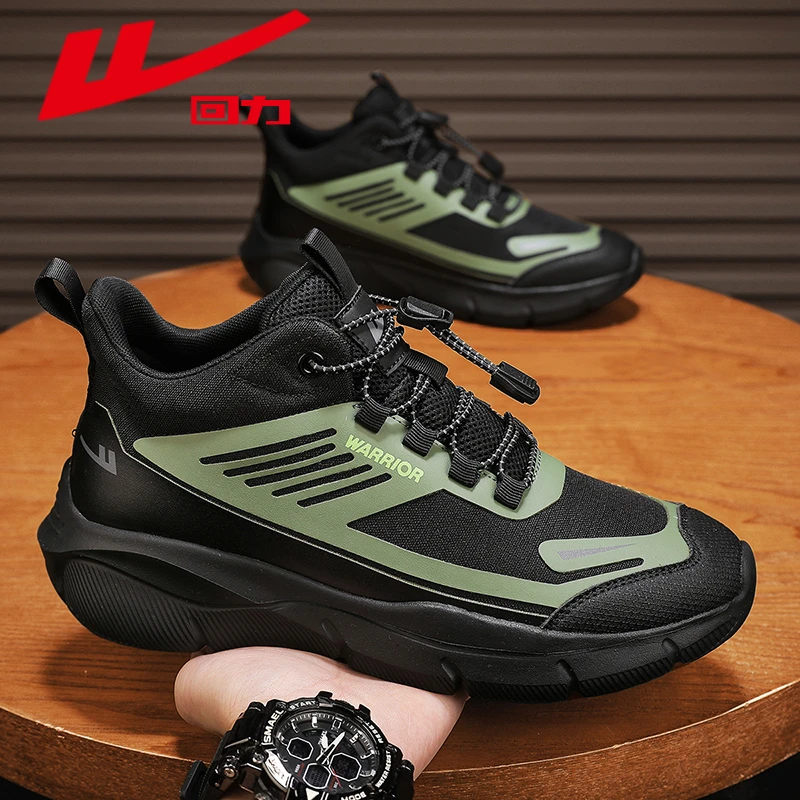 回力男鞋冬季新款黑色百搭时尚高帮运动休闲鞋男士厚底增高潮鞋子