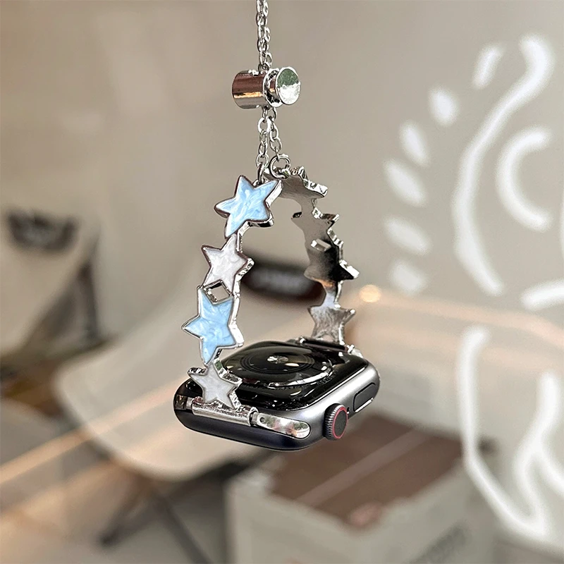 适用apple watch表带星星iWatch腕带S11金属苹果s10手表9/8/7/6/5