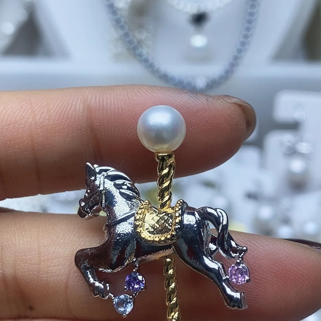 未镶嵌胸针淡水珍珠