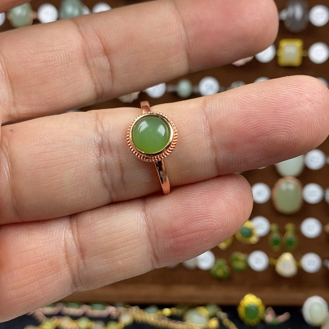 和田玉（碧玉）戒指合金