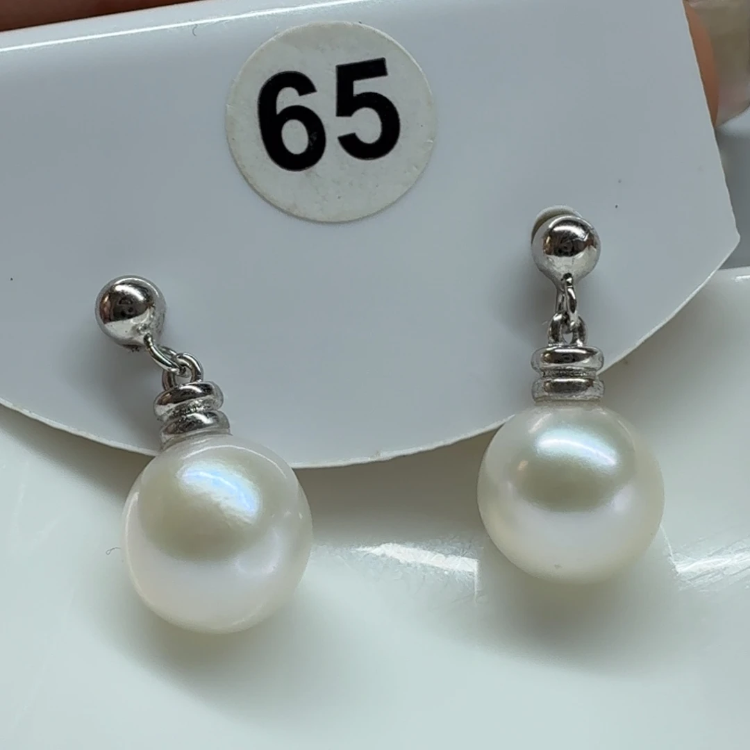 淡水珍珠银S925镶嵌耳饰珍珠8