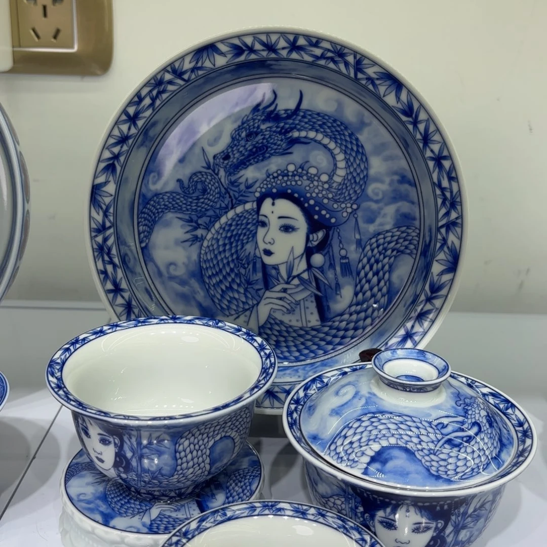 姜***生景德镇陶瓷五件套