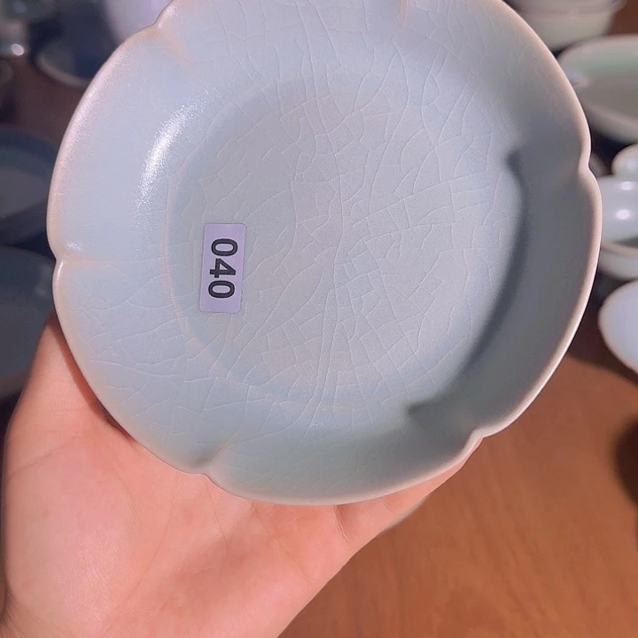 繁***星柴烧葵口洗玛瑙入釉