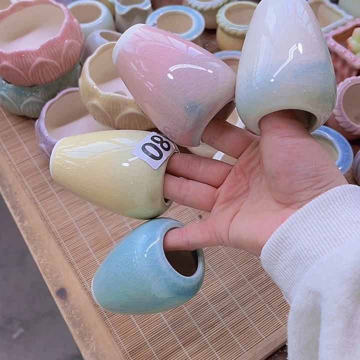 红陶陶瓷花盆当场满12包邮