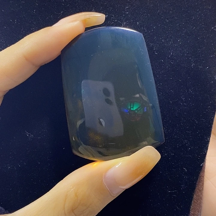 蓝珀未镶嵌珠宝奇石墨西哥蓝珀无事牌