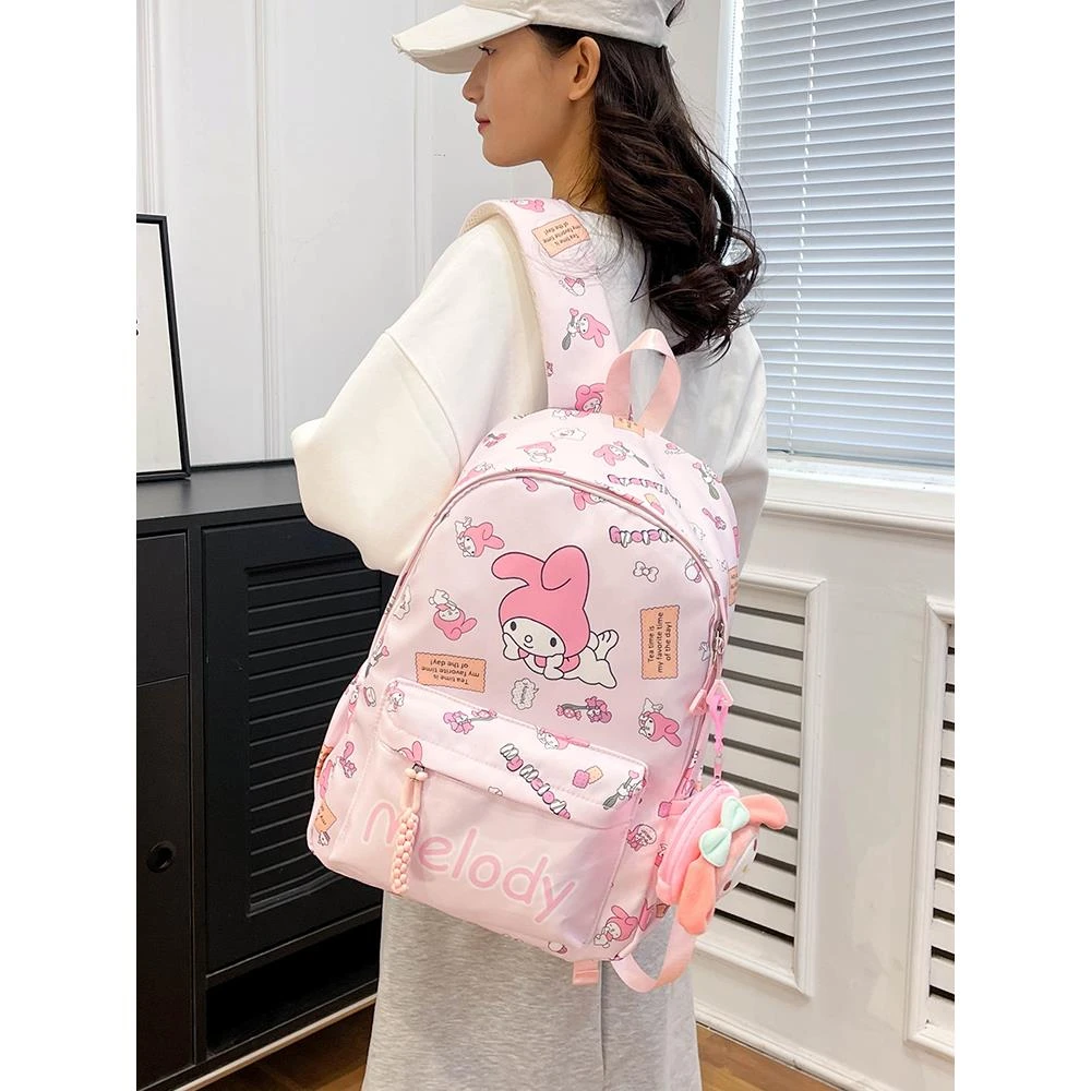 库洛米童包美乐蒂书包女初中小学生双肩包可爱轻便旅游大容量背包