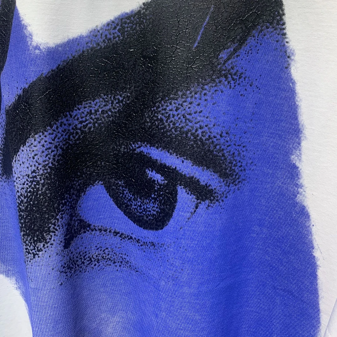 WUXU/物绪白色蓝眼图案T恤