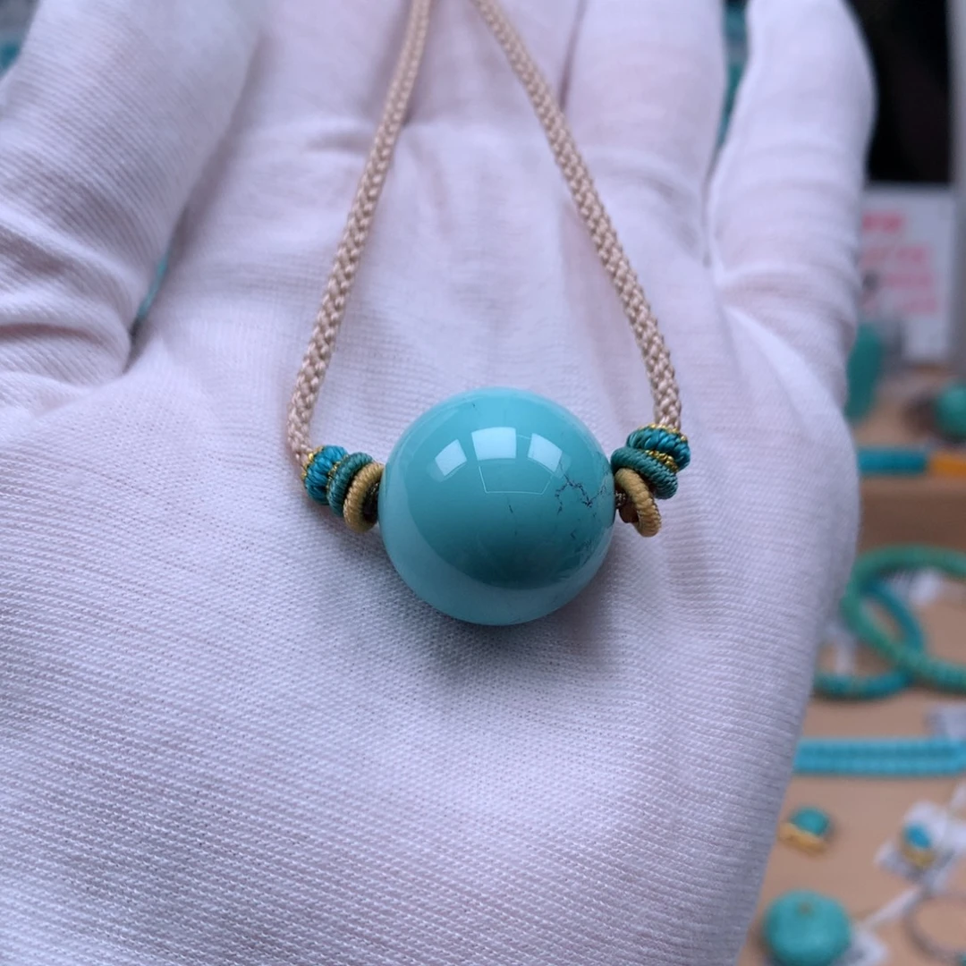 未镶嵌绿松石珠宝奇石直径20.1mm