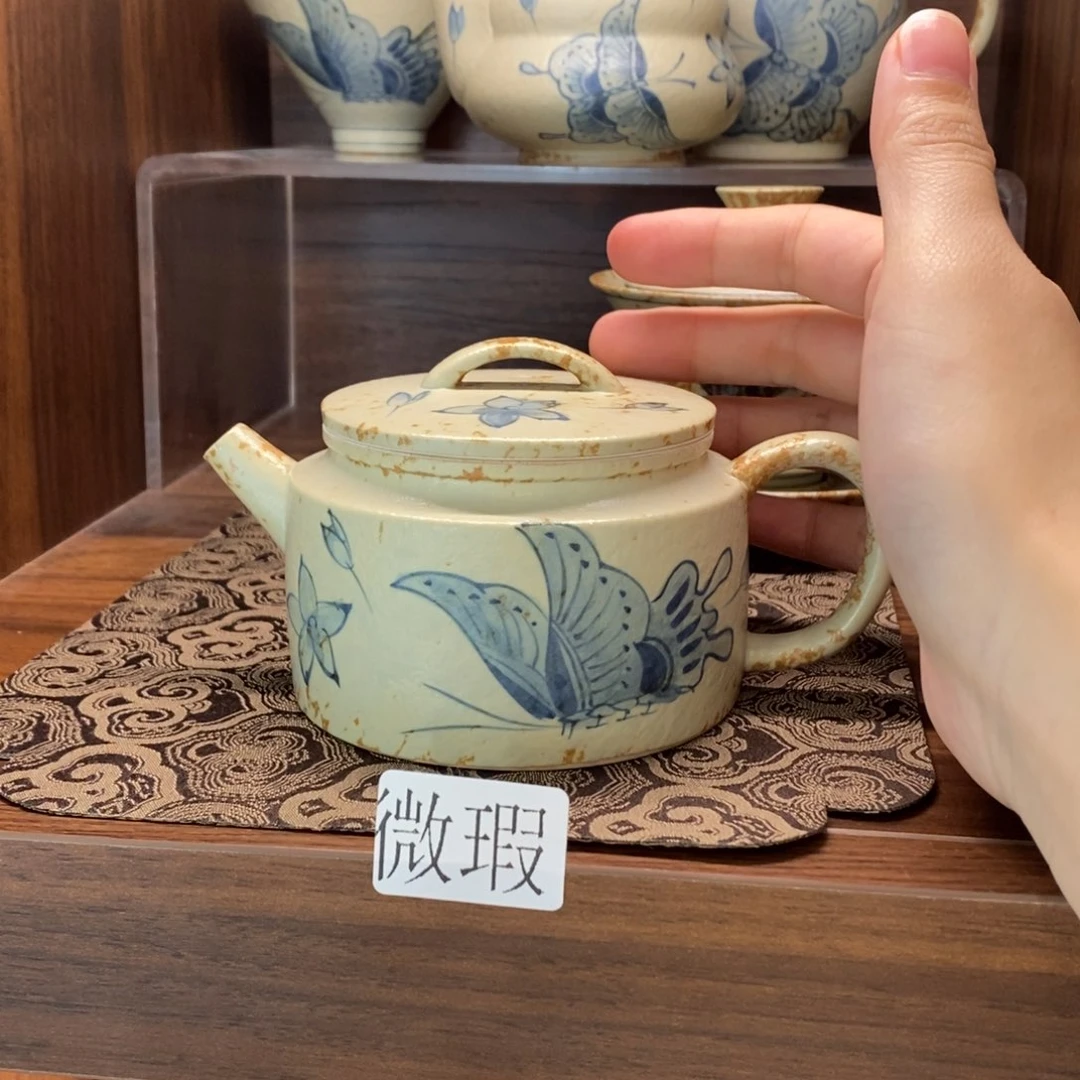 微瑕釉下彩纯手绘手工绘制
